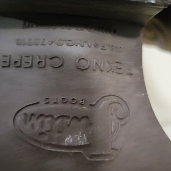 Justin Tekno Crepe Ostrich Cowboy Boots Mens Brown Comfort Yellowstone Vibes 11 - Picture 6 of 8